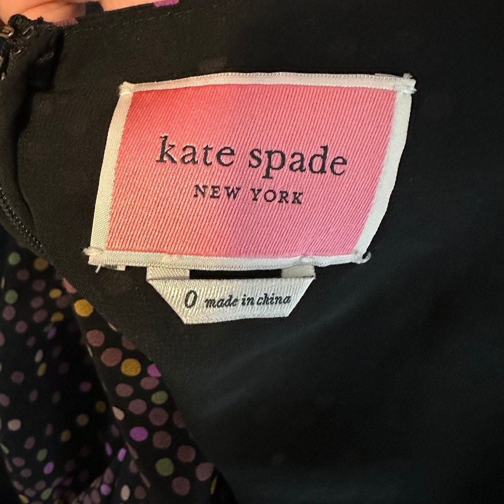 Kate Spade Disco Dot Wide Leg Cropped Jumpsuit Size 0 Party Cocktail - Picture 9 of 9